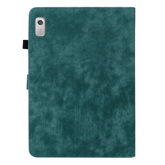 Huse pentru Lenovo Tab M9, Wallet Pen Slot, verde