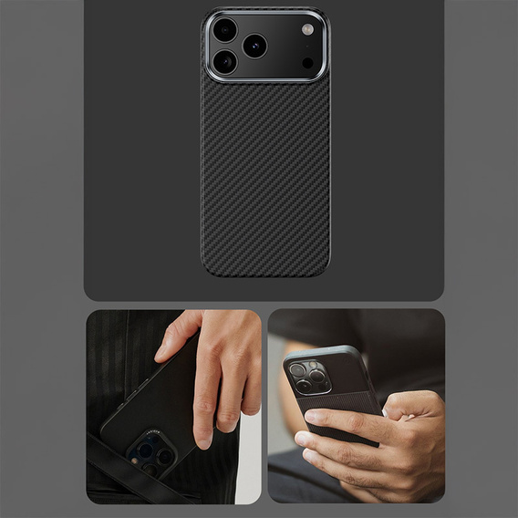 BENKS Kevlar Armor Air Carbon Fiber 600D A070 la cazul MagSafe pentru iPhone 17 Pro Max