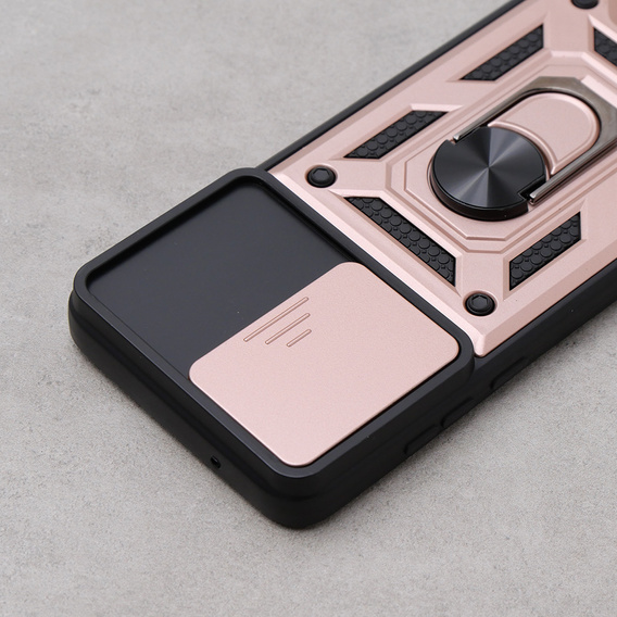 Husă blindată pentru Motorola Moto G84 5G, CamShield Slide, roz rose gold