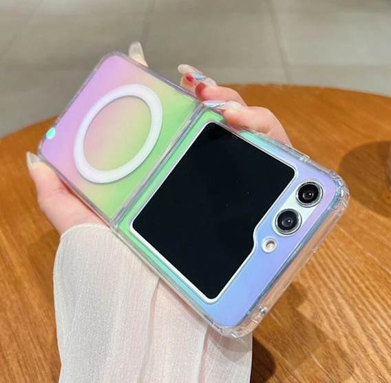 Husă pentru Samsung Galaxy Z Flip7 FE / Z Flip6, Fusion Hybrid Case, pentru MagSafe, multicolor