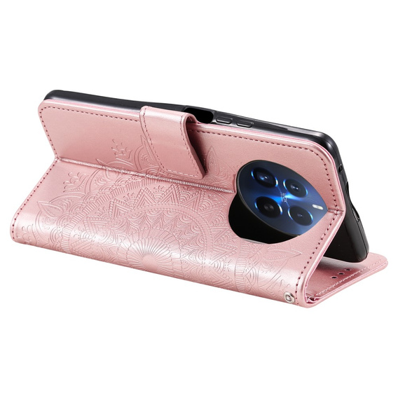 Cu clapetă pentru Realme 12 Pro 5G / 12 Pro+ 5G, Mandala, roz