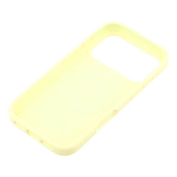 Manșon din silicon pentru iPhone 17 Pro, pentru MagSafe, antișoc, galben