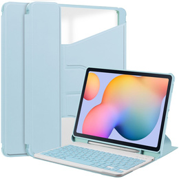 Husă pentru tastatură pentru Samsung Galaxy Tab S6 Lite 2024 / 2022 / 2020, Rotary 360° Leather, caz albastru