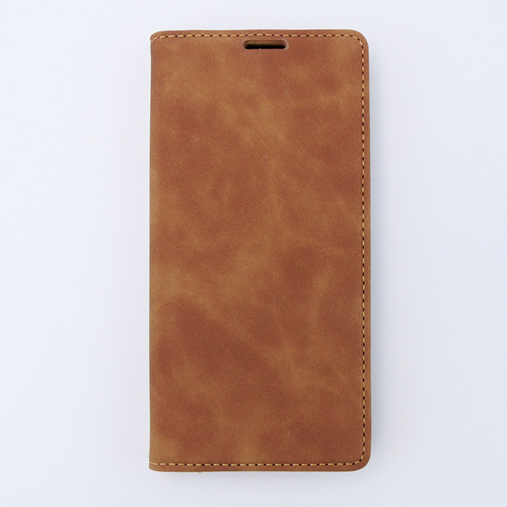 Husă pentru Motorola Moto G53, ERBORD Vintage, portofel cu clapetă, maro