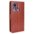 Cu clapetă pentru Infinix Hot 11s, Crazy Horse Wallet, maro