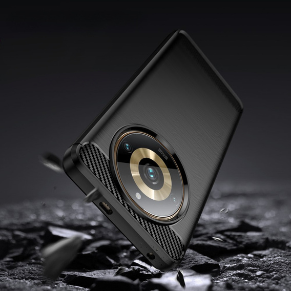 Huse pentru Realme 11 Pro / 11 Pro +, Carbon, negru
