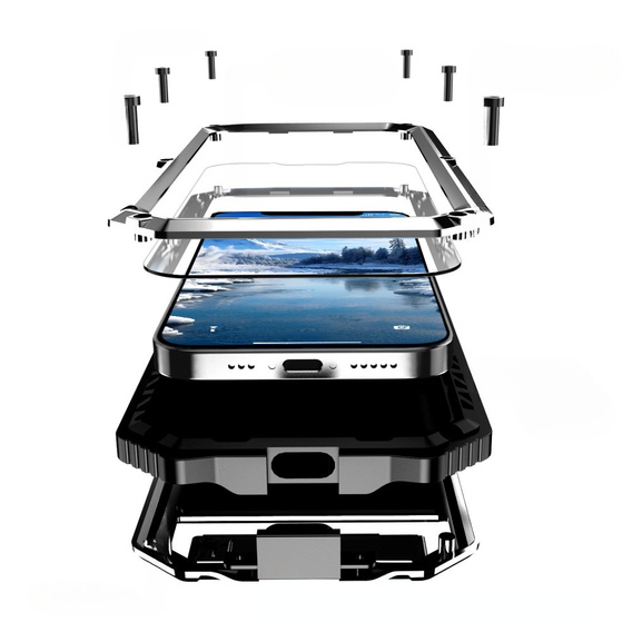 Husă blindată pentru iPhone 16E, R-JUST, de argint