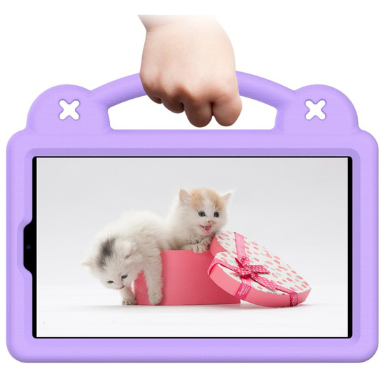 Husă pentru copii pentru Samsung Galaxy Tab A7 Lite 8.7 T220/T225, Cute Patterns, cu suport, violet