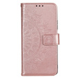Cu clapetă pentru Motorola Moto G53 5G, Mandala Flower, roz rose gold