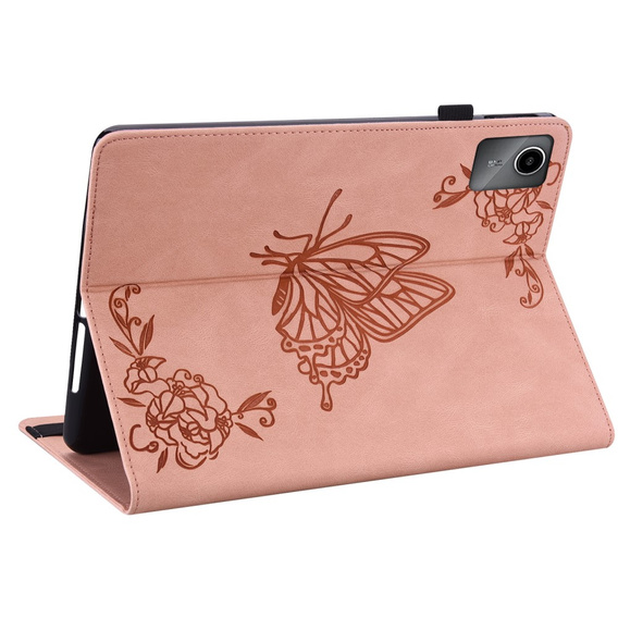 Husă pentru Lenovo Tab M11, Butterfly, roz