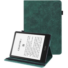 Husă cu clapetă pentru Amazon Kindle Paperwhite 5 (2021), flower, albastru