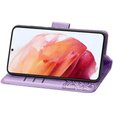 Cu clapetă pentru Motorola Edge 50 Pro, Butterfly, violet