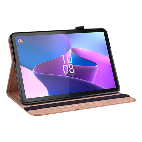 Husă pentru Lenovo Tab P11 Gen 2 TB350FU TB350XU 11.5", Classic, cu spațiu pentru stylus, maro