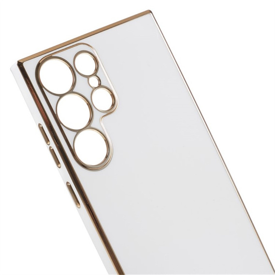 Husă pentru Samsung Galaxy S24 Ultra, Glamour CamShield, alb