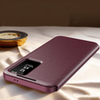 Husă cu clapetă pentru Samsung Galaxy A55 5G, Smart View Wallet, roșu