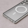 Carcasa Magnetic Dual Glass MagSafe pentru Samsung Galaxy S23 Ultra, de argint