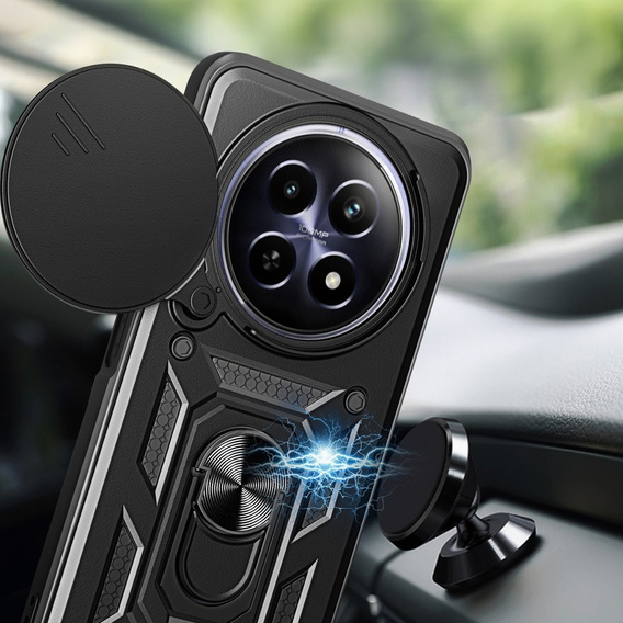 Husă blindată pentru Realme 12, CamShield Slide, negru