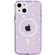 Huse pentru iPhone 14, Dropproof MagSafe Glitter, violet