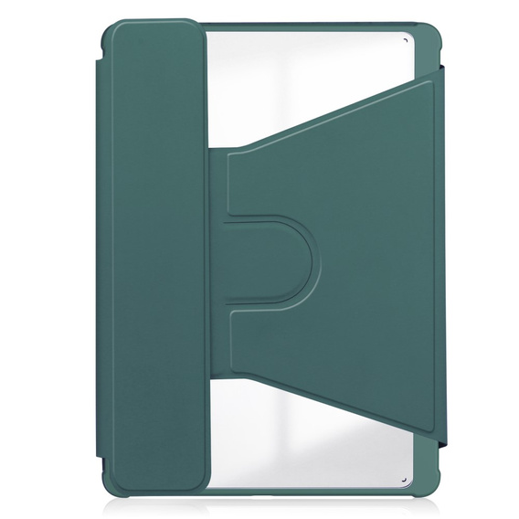 Husă pentru tastatură pentru Samsung Galaxy Tab S10 Lite / S10 FE / S9 FE, Rotary 360° Leather, verde închis