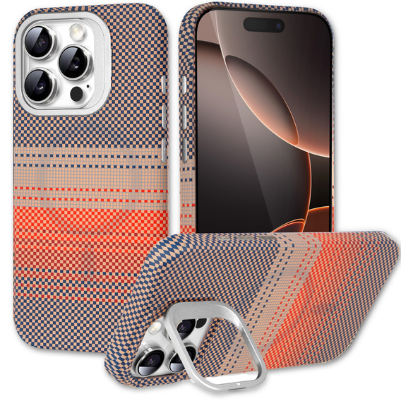 Carcasă pentru iPhone 16 Pro Max, cadru Kickstand, pentru MagSafe, Sunset Grey