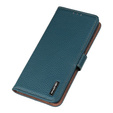 KHAZNEH RFID caz pentru Xiaomi Poco F6, Litchi Texture, verde