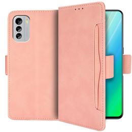 Cu clapetă pentru Nokia G60 5G, Card Slot, roz