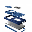 Husă blindată pentru Samsung Galaxy S23, CamShield Slide, albastru
