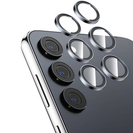 2x ERBORD sticlă călită ERBORD pentru camera pentru Samsung Galaxy S24+ Plus, gri