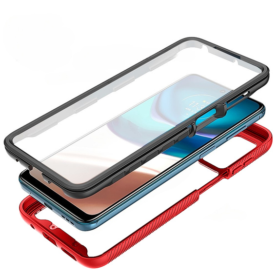 Carcasă pentru Motorola Moto G42 4G, Shockproof, cu folie, roșu