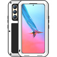 Love Mei Huse pentru Samsung Galaxy S22, armored with glass, alb
