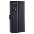 Cu clapetă pentru Oppo Reno8 T 4G, Wallet Zipper Pocket, negru