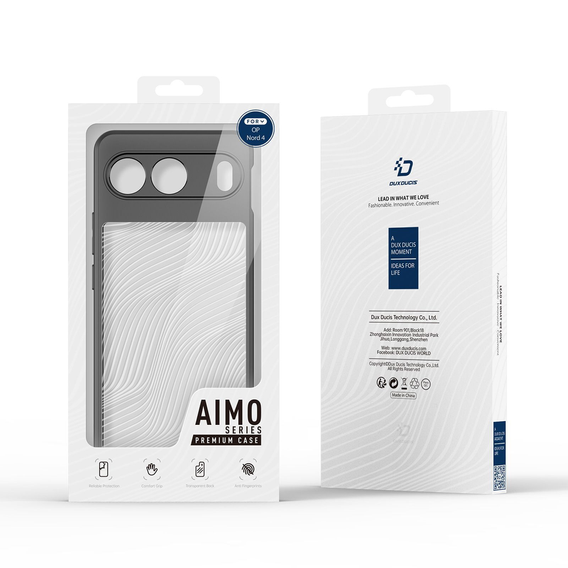 Husa DuxDucis pentru OnePlus Nord 4, Aimo case, transparent / negru