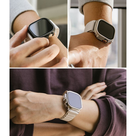 Etui Ringke do Apple Watch Ultra, Slim, 2-Pack, Clear / Titanium Grey