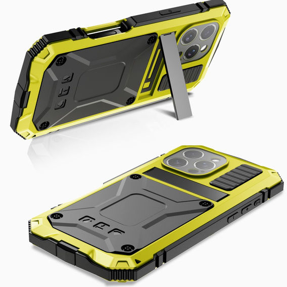 Husă blindată pentru iPhone 16 Pro, R-JUST, galben