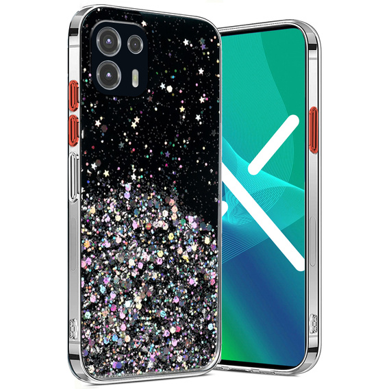 Huse pentru Motorola Edge 20 Lite, Glittery, negru