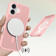 Husă Matt pentru iPhone 17, pentru MagSafe, roz translucid