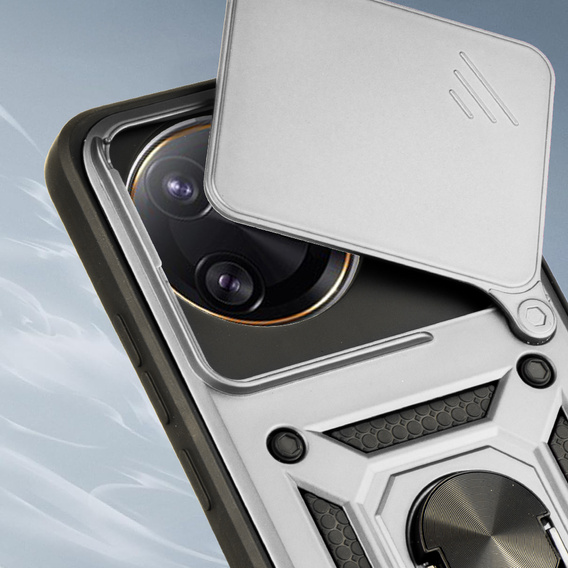 Husă blindată pentru Xiaomi Poco F7 Ultra, CamShield Slide, de argint