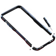 Husa LUPHIE pentru iPhone 13 Pro Max, Armor Bumper, negru / roșu