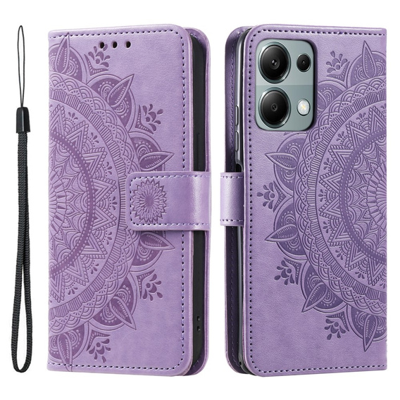 Cu clapetă pentru Xiaomi Redmi Note 13 Pro 4G, Mandala, violet