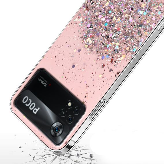 Huse pentru Xiaomi Poco X4 Pro 5G, Glittery, roz
