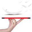 Husă pentru Samsung Galaxy Tab S9 Plus, Smartcase cu spațiu pentru stylus, roșu