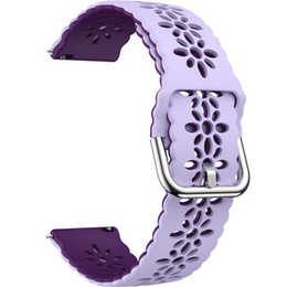 Curea universală din silicon moale și scobită de 20 mm, lavanda/violet