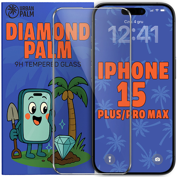 Sticlă temperată Diamond Palm pentru iPhone 15 Plus / 15 Pro Max