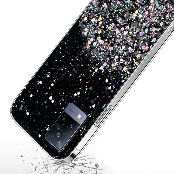 Huse pentru Vivo V21 5G, Glittery, negru