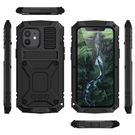 Husă blindată pentru iPhone 12 Mini, R-JUST, negru