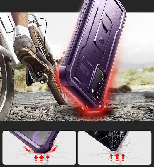 Husă blindată pentru Samsung Galaxy S20 FE, Dexnor Full Body, violet închis