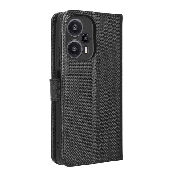 Cu clapetă pentru Poco F5 5G, Wallet Smart Magnet, negru