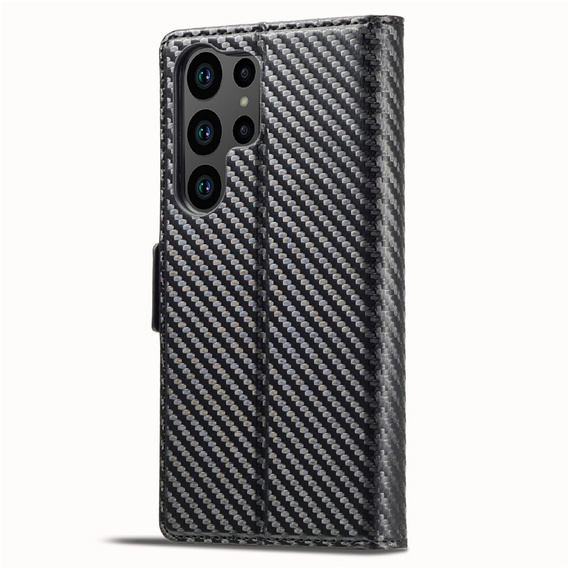 LC.IMEEKE Carcasă flip din carbon pentru Samsung Galaxy S26 Ultra, negru