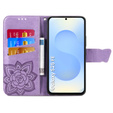 Cu clapetă pentru Samsung Galaxy S25 FE, Butterfly, violet
