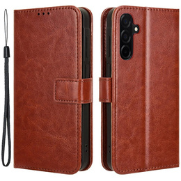 Cu clapetă pentru Samsung Galaxy A26, Crazy Horse Wallet, maro
